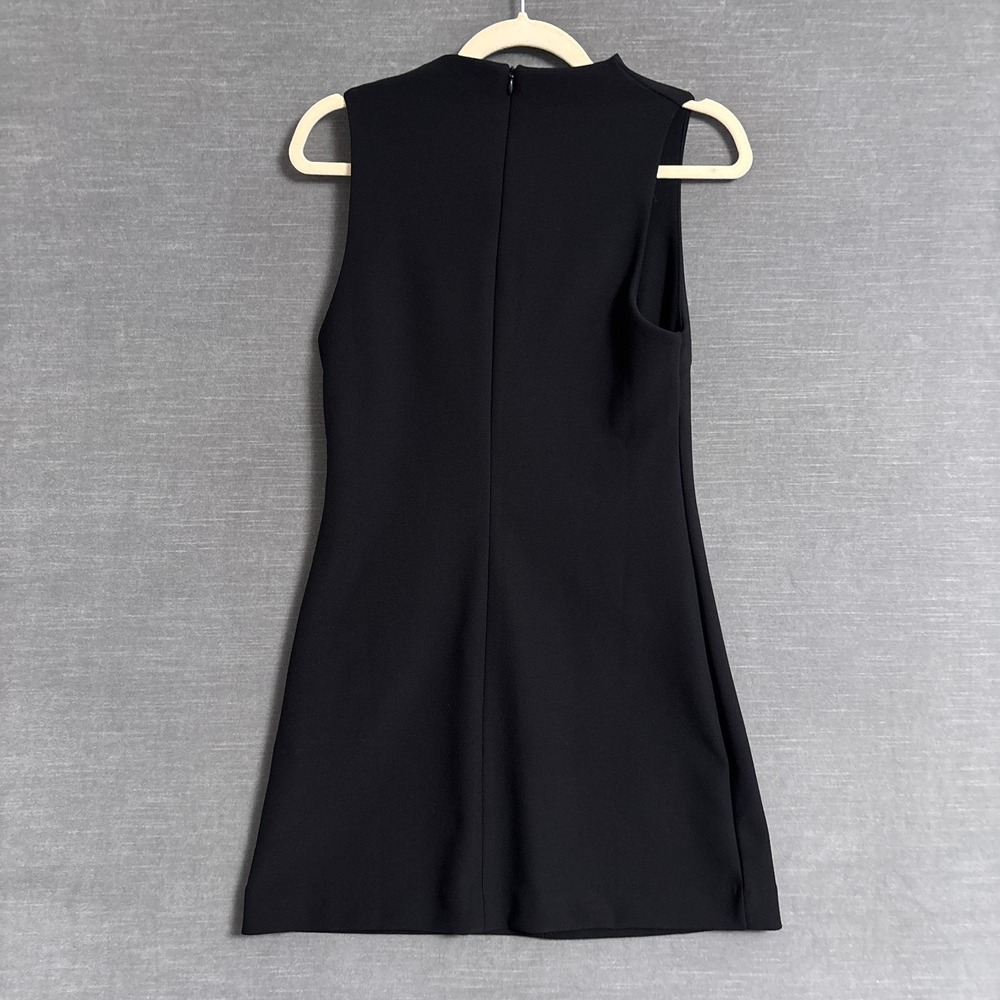 Zara Dress Small Black Sheath Mini LBD‎ Cocktail Mod Retro Career Party - Picture 2 of 9